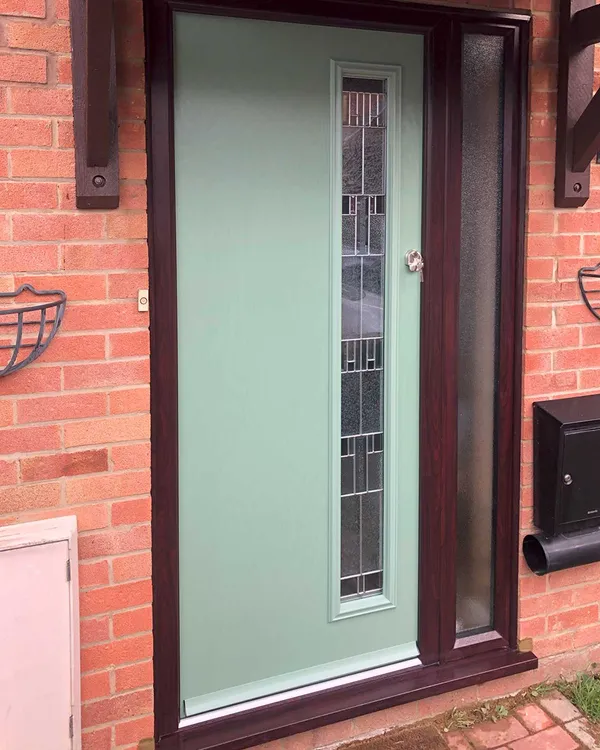 Green UPVC Door fitted in Northampton