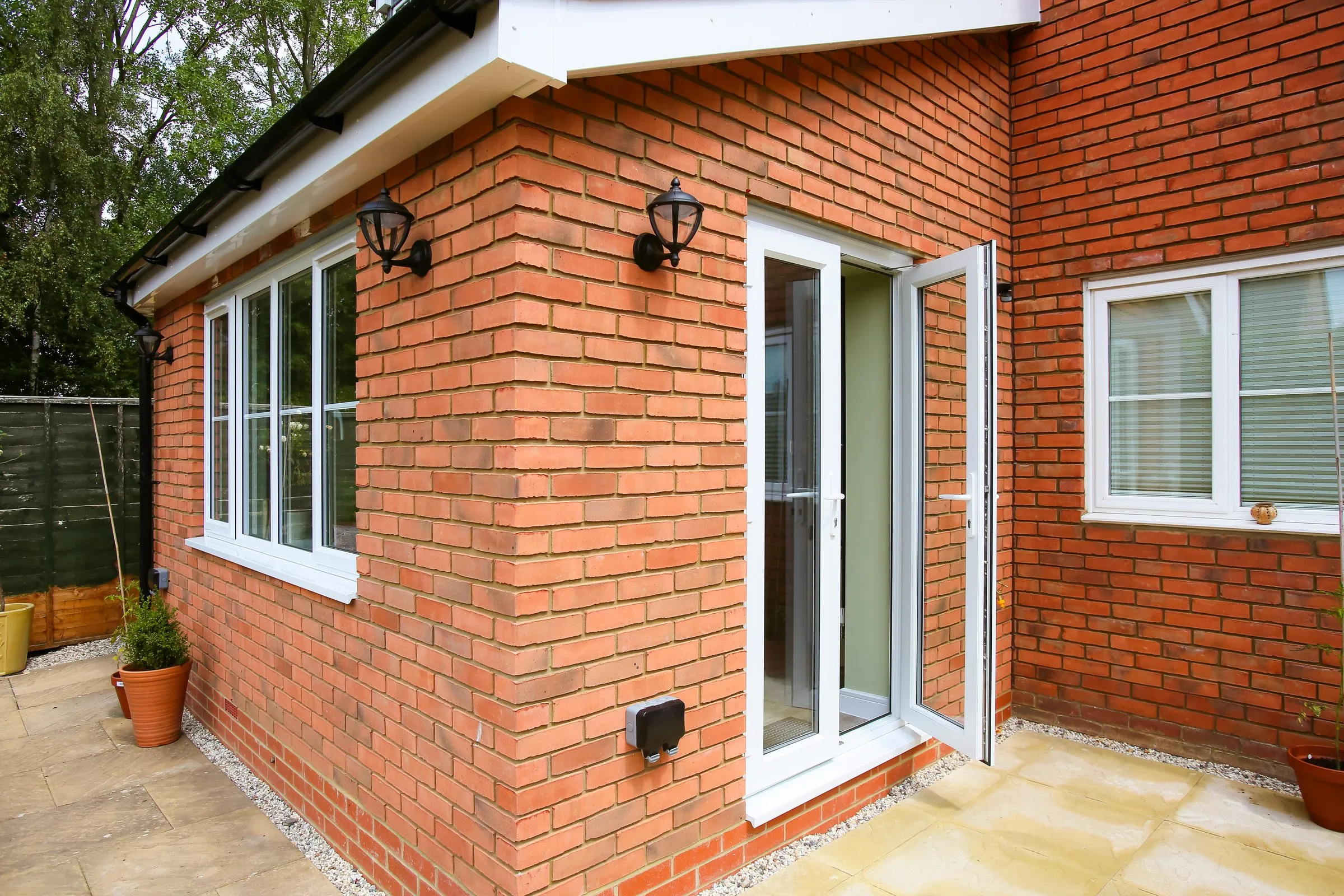 French doors in White