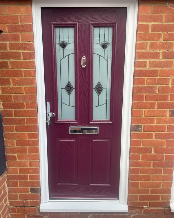 Red Composite Front Door fitted in Northampton