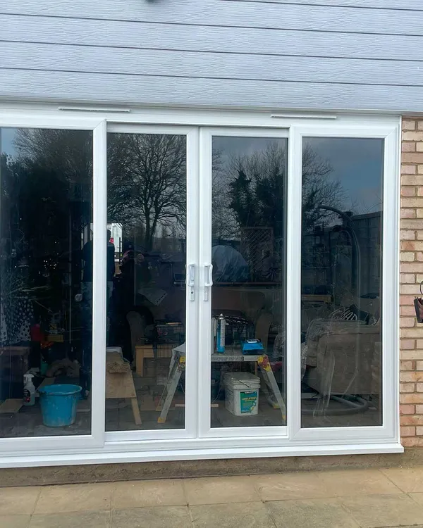 White UPVC Sliding Patio Doors fitted in Northampton