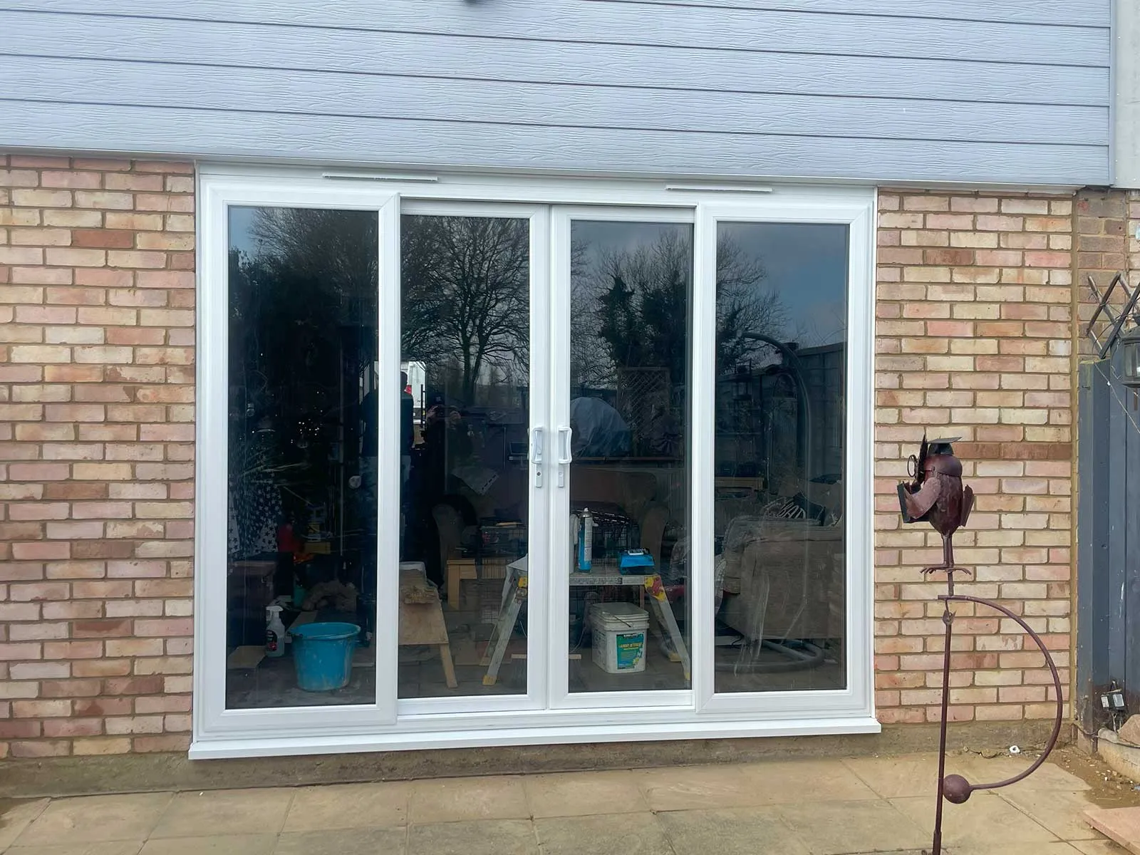 White UPVC Sliding Patio Doors fitted in Northampton