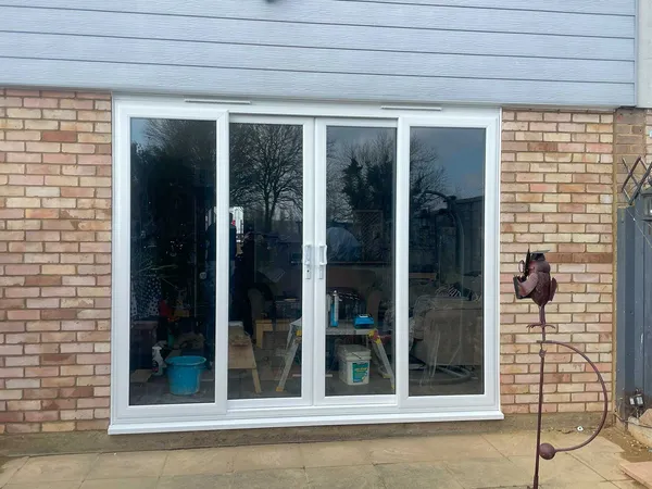 White UPVC Sliding Patio Doors fitted in Northampton