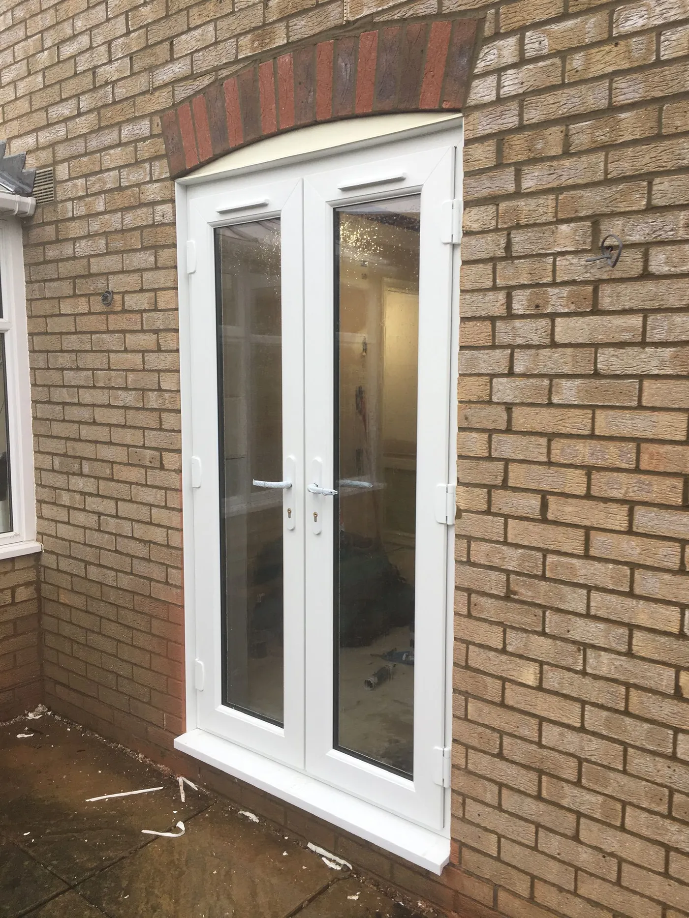 White UPVC French Doors fitted in Northampton