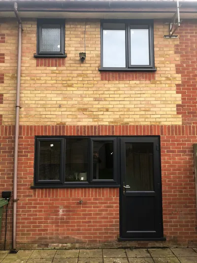 Grey UPVC Windows and Back Door fitted in Northampton