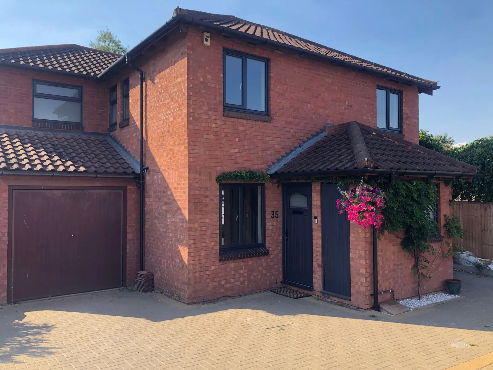 Property fitted with anthracite-style UPVC windows and door