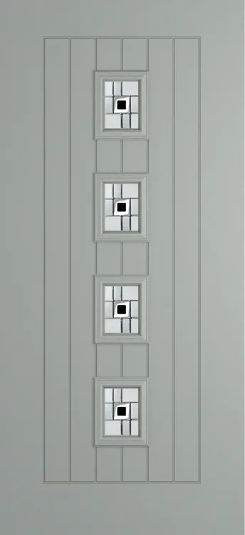 Amsterdam composite door in Agate Grey with Modena glass