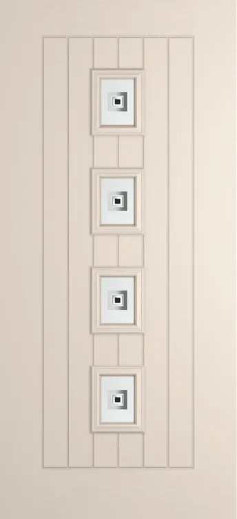 Amsterdam composite door in Cream with Tahoe glass