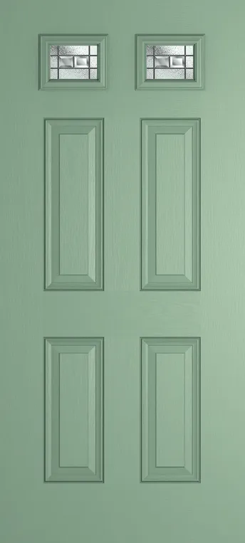 Athens 2 composite door in Chartwell Green with New Orleans glass