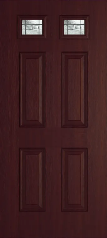 Athens 2 composite door in Rosewood with New Orleans glass