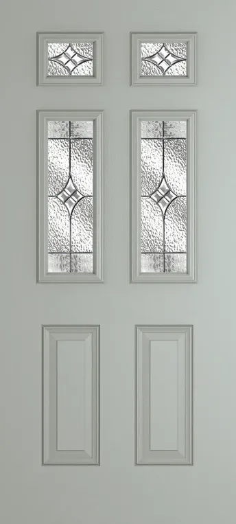 Athens 4 composite door in Agate Grey with Elegance glass
