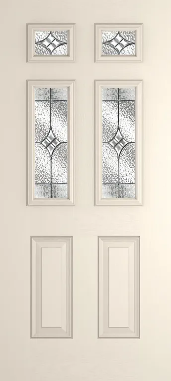 Athens 4 composite door in Cream with Elegance glass