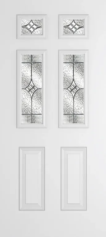 Athens 4 composite door in White with Elegance glass