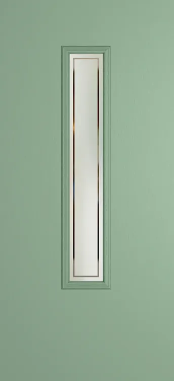 Barcelona 1219 composite door in Chartwell Green with Victorian Border glass