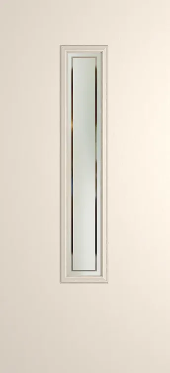 Barcelona 1219 composite door in Cream with Victorian Border glass