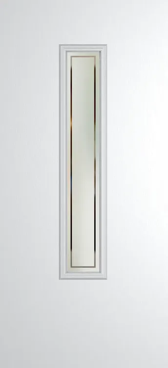 Barcelona 1219 composite door in White with Victorian Border glass