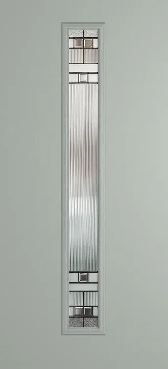Barcelona 1625 composite door in Agate Grey with Manhattan glass