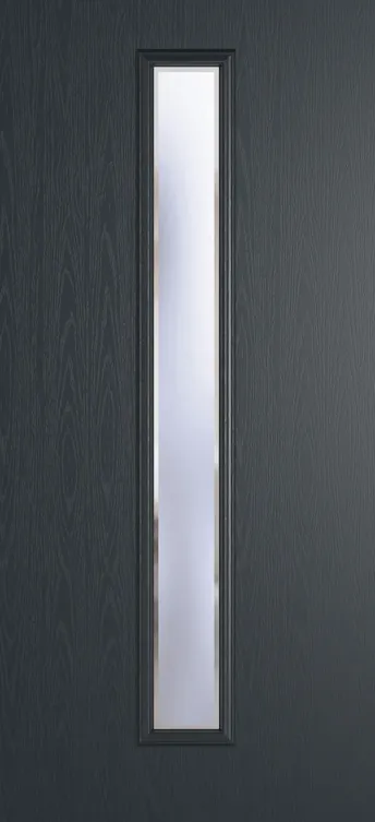 Barcelona 1625 composite door in Anthracite Grey with Kensington glass