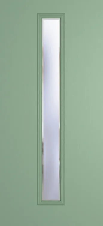 Barcelona 1625 composite door in Chartwell Green with Kensington glass