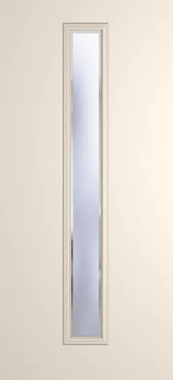 Barcelona 1625 composite door in Cream with Kensington glass