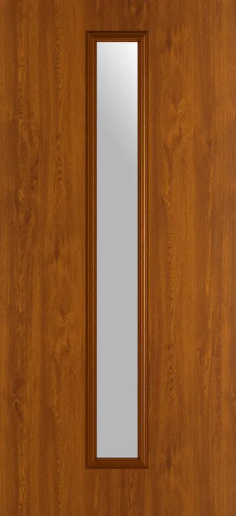 Barcelona 1625 composite door in Light Oak with Satin glass