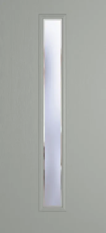 Barcelona 1625 composite door in Silver Grey with Kensington glass