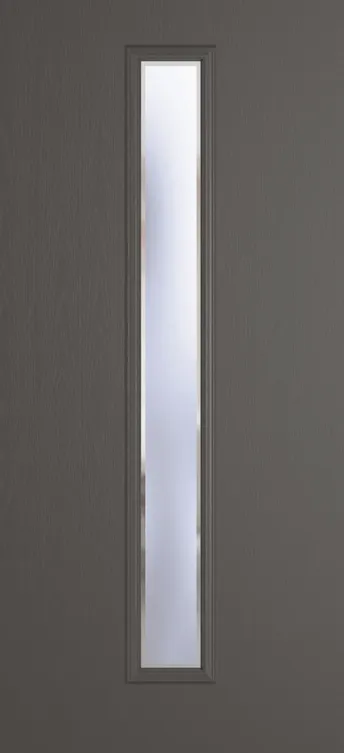 Barcelona 1625 composite door in Slate Grey with Kensington glass