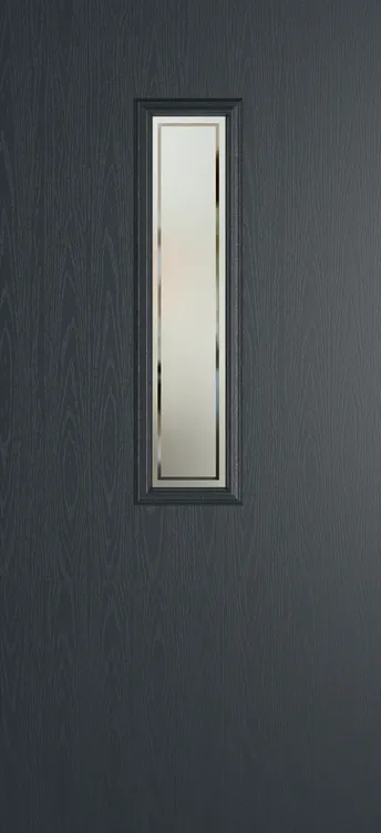 Barcelona 912 composite door in Anthracite Grey with Victorian Border glass