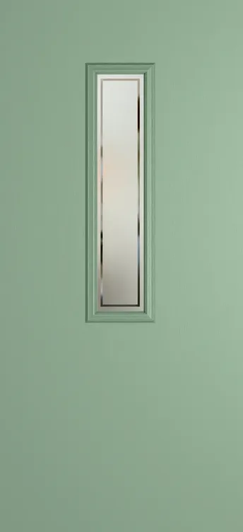 Barcelona 912 composite door in Chartwell Green with Victorian Border glass