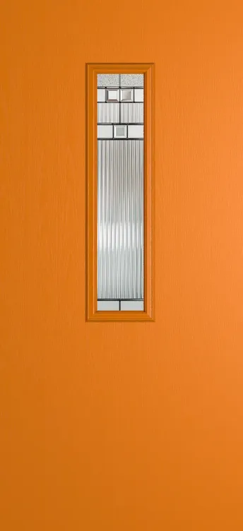 Barcelona 912 composite door in Clementine with Manhattan glass