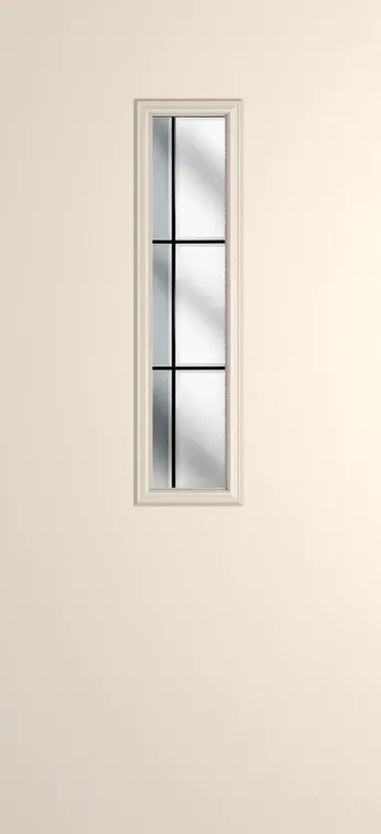 Barcelona 912 composite door in Cream with Aurora glass