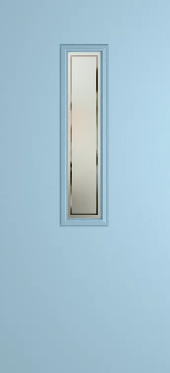 Barcelona 912 composite door in Duck Egg Blue with Victorian Border glass
