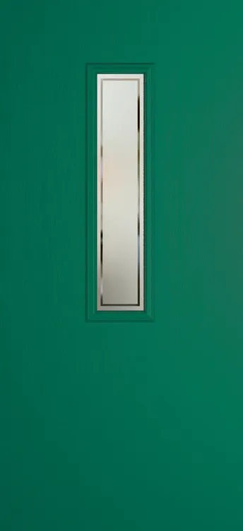 Barcelona 912 composite door in Opal Green with Victorian Border glass