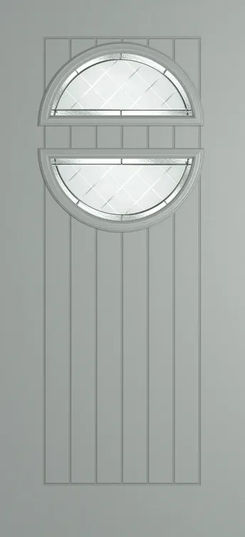 Berlin composite door in Agate Grey with Diamond Cut glass