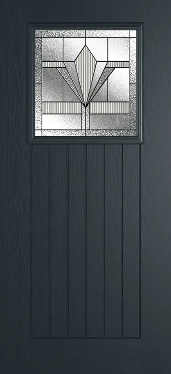 Bonn composite door in Anthracite Grey with Belmont glass