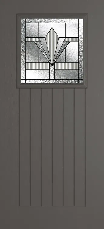 Bonn composite door in Slate Grey with Belmont glass