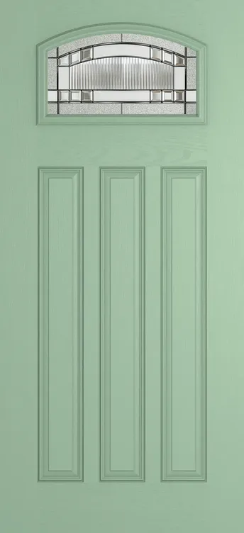 Bruges composite door in Chartwell Green with Manhattan glass