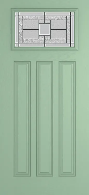 Brussels composite door in Chartwell Green with Monterey glass