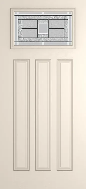 Brussels composite door in Cream with Monterey glass
