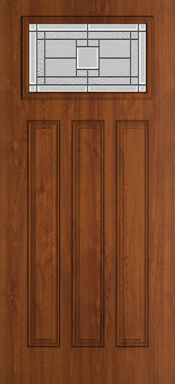 Brussels composite door in Light Oak with Monterey glass