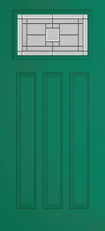 Brussels composite door in Opal Green with Monterey glass