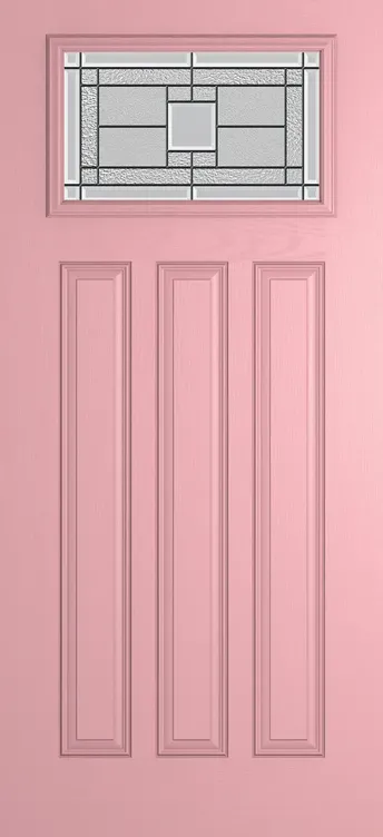 Brussels composite door in Sweet Pink with Monterey glass