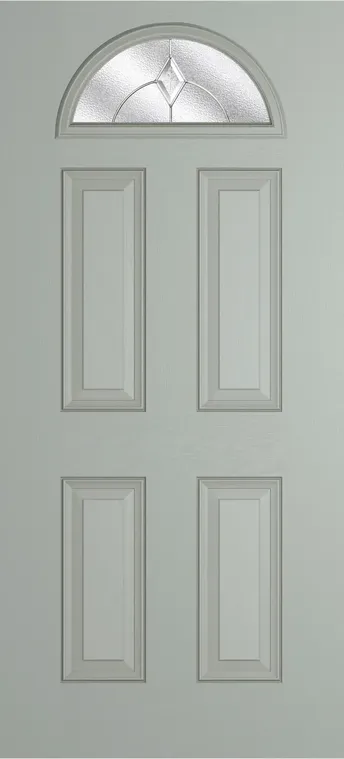 Cannes 1 composite door in Agate Grey with Classic glass