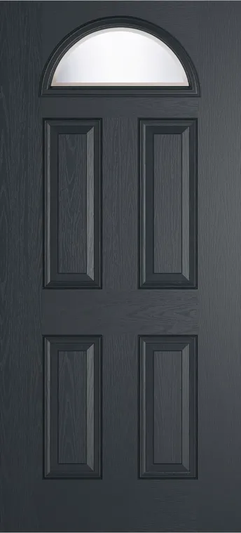 Cannes 1 composite door in Anthracite Grey with Kensington glass