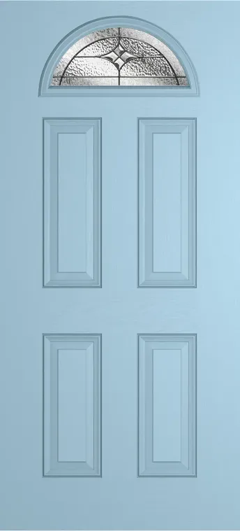 Cannes 1 composite door in Duck Egg Blue with Elegance glass