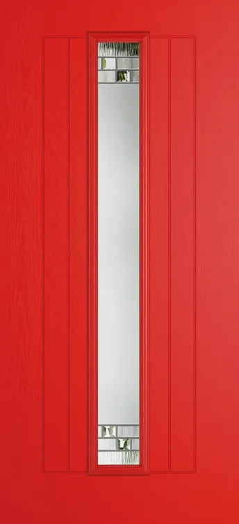 Genoa composite door in Candy Red with Horizon glass