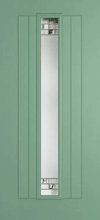 Genoa composite door in Chartwell Green with Horizon glass