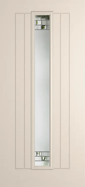 Genoa composite door in Cream with Horizon glass