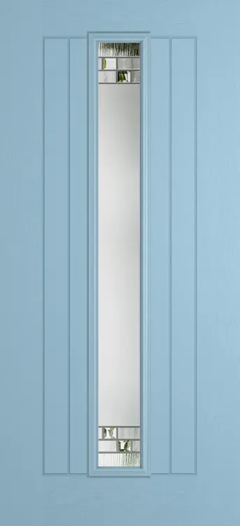Genoa composite door in Duck Egg Blue with Horizon glass