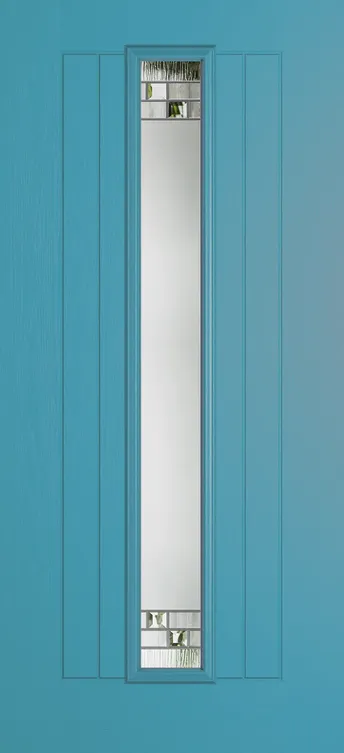 Genoa composite door in Light Blue with Horizon glass