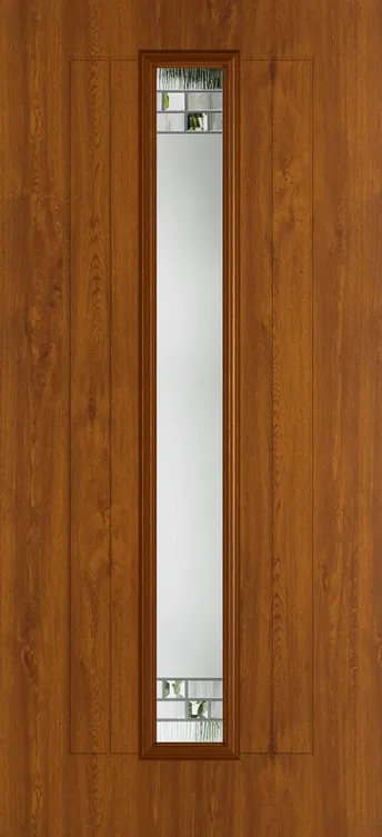 Genoa composite door in Light Oak with Horizon glass